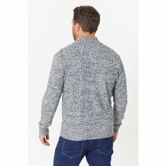 Through Knitted Grey/black Sweater  Мъжко облекло за едри хора