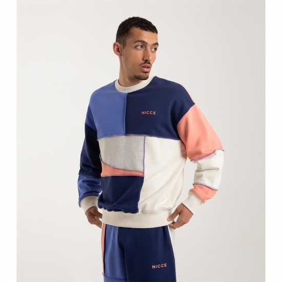 Breton Sweat - Blue/ Multi  Мъжко облекло за едри хора
