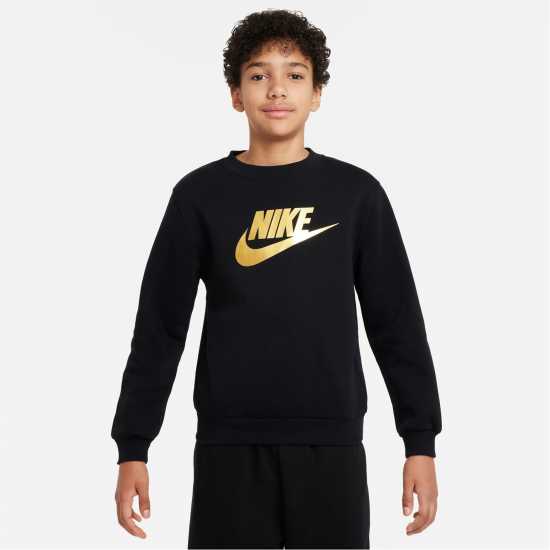 Nike Club Flc Crew Jn54 Черно Nike Club Flc Crew Jn54 Черно