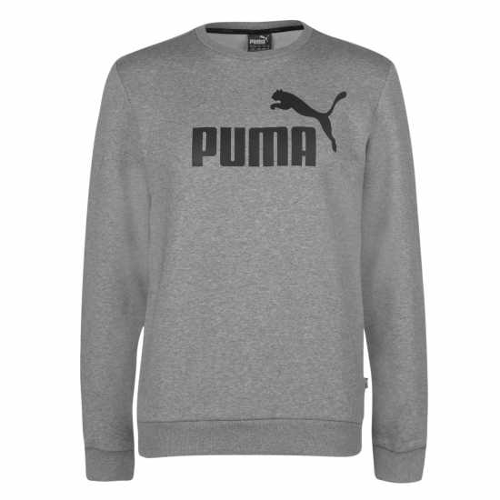 Puma Мъжки Пуловер Обло Деколте No1 Crew Sweater Mens Сиво Мъжки горнища на анцуг