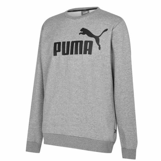 Puma Мъжки Пуловер Обло Деколте No1 Crew Sweater Mens Сиво Мъжки горнища на анцуг