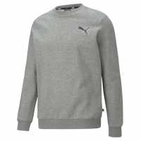Puma Мъжки Пуловер Обло Деколте No1 Crew Sweater Mens Grey S/Logo Мъжко облекло за едри хора