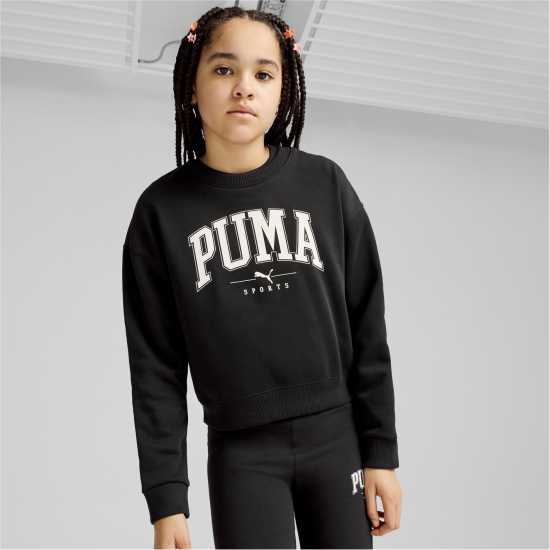 Puma Kids' Squad Crew Sweatshirt Черно Пума Puma Kids' Squad Crew Sweatshirt Черно Пума