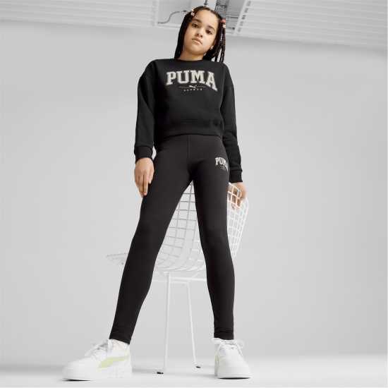 Puma Unisex Kids' Squad Crew Sweatshirt Черно Пума 