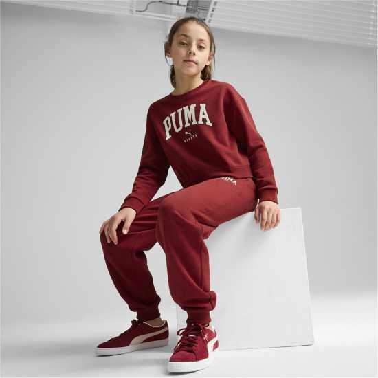 Puma Kids' Squad Crew Sweatshirt Интензивно червен Puma Kids' Squad Crew Sweatshirt Интензивно червен