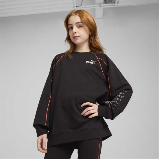 Puma Kids' Sport Crew Sweatshirt Черно Пума 