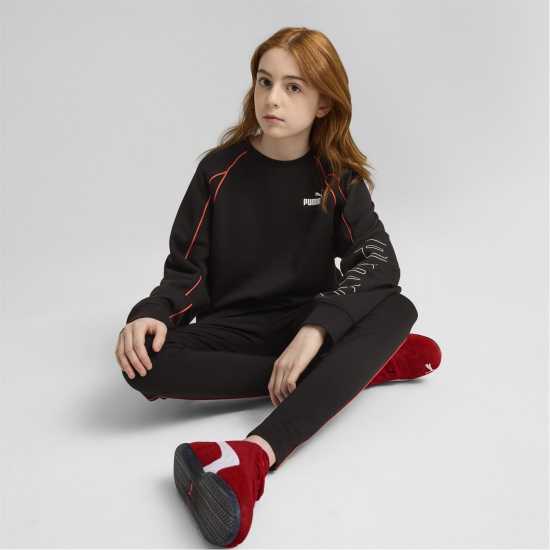 Puma Kids' Sport Crew Sweatshirt Черно Пума 