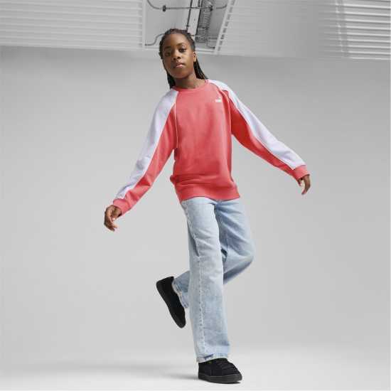 Puma Kids' Sport Crew Sweatshirt Праскова 