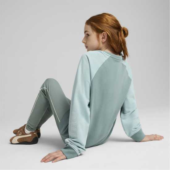 Puma Kids' Sport Crew Sweatshirt Зелена Луна 