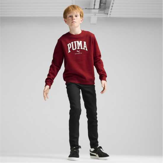 Puma Unisex Kids' Squad Crew Sweatshirt Интензивно червен 