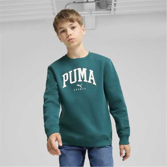 Puma Kids' Squad Crew Sweatshirt Зелено Puma Kids' Squad Crew Sweatshirt Зелено