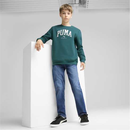 Puma Kids' Squad Crew Sweatshirt Зелено Puma Kids' Squad Crew Sweatshirt Зелено