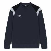 Umbro Poly Fleece Sweater Juniors Carbon/Black Детски горнища и пуловери