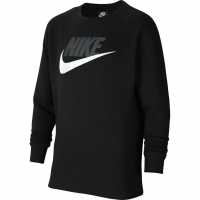 Nike Hybrid Crew Sweatshirt Junior Boys Black Детски горнища и пуловери
