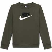 Nike Hybrid Crew Sweatshirt Junior Boys Khaki Детски горнища и пуловери