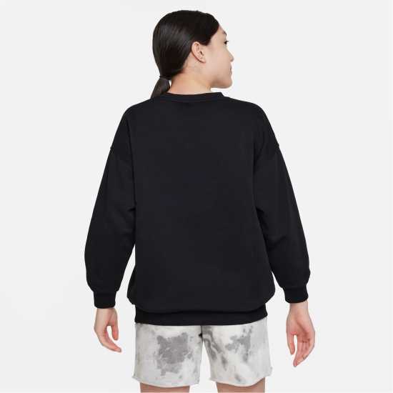 Nike Club Fleece Sweater Black/White Детски горнища и пуловери