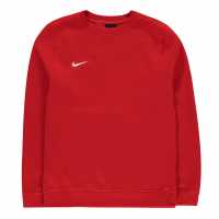 Nike Club 19 Crew Fleece Sweater Red/White Детски горнища и пуловери