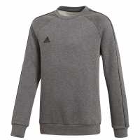 Adidas Core 18 Sweat Top Junior Boys Grey/Black Детски горнища и пуловери