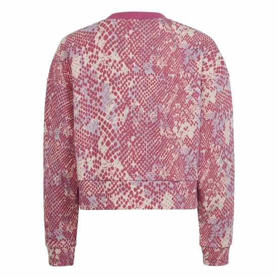 Adidas Future Icons Allover Print Sweatshirt Junior Girls  Детски горнища и пуловери