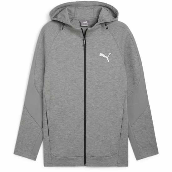 Мъжки полар Puma Full-Zip Hoodie Dk Сива Хизър Puma Full-Zip Hoodie Dk Сива Хизър Мъжки полар
