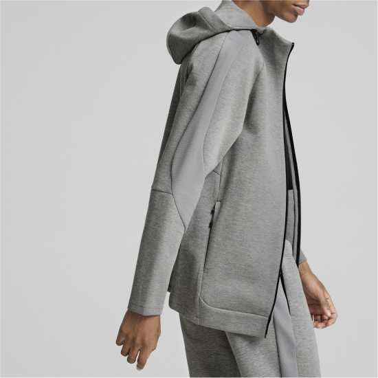 Мъжки полар Puma Full-Zip Hoodie Dk Сива Хизър Puma Full-Zip Hoodie Dk Сива Хизър Мъжки полар