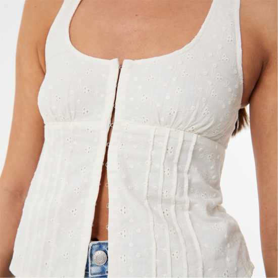 Jack Wills Broderie Corset Top  Дамски ризи и тениски