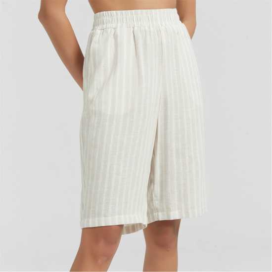 Дамски къси панталони Be You Linen Shorts Камъчен полиран Be You Linen Shorts Камъчен полиран Дамски къси панталони