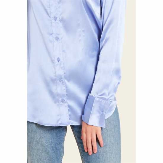 Дамски ризи и тениски Be You Satin Shirt Синьо Be You Satin Shirt Синьо Дамски ризи и тениски