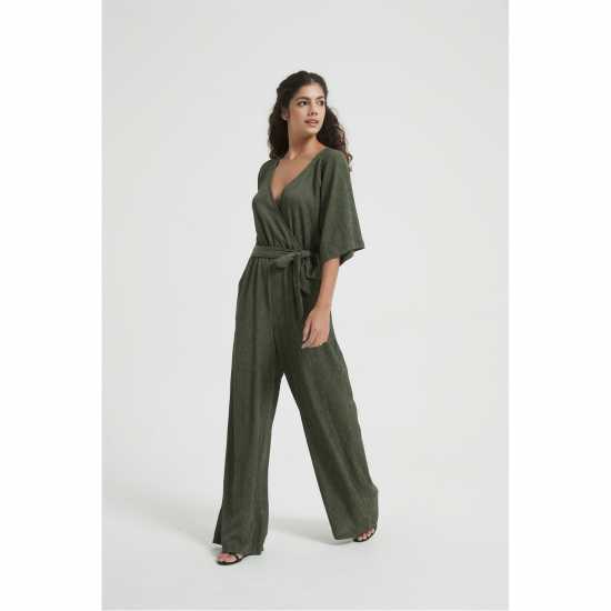Дамски поли и рокли Be You Crinkle Jumpsuit Хаки Be You Crinkle Jumpsuit Хаки Дамски поли и рокли