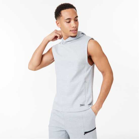 Everlast Elevate Sleeveless Hoodie Grey Marl Мъжки суитчъри и блузи с качулки