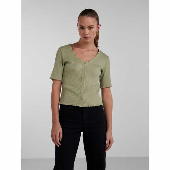 Дамски ризи и тениски Pieces Short Sleeve Blouse Pieces Short Sleeve Blouse Дамски ризи и тениски