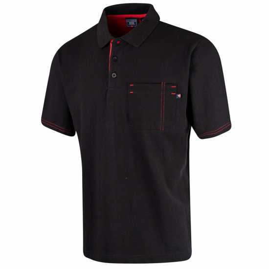 Lee Cooper W Pq Plo Shirt  Sn00 Black Мъжко облекло за едри хора