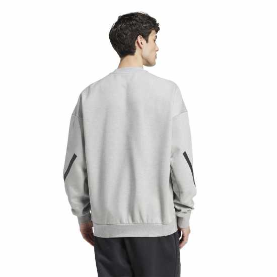 Adidas Мъжка Блуза Обло Деколте Z.n.e. Crew Sweatshirt Mens Сива Хизър Мъжки горнища на анцуг