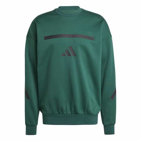Adidas Мъжка Блуза Обло Деколте Z.n.e. Crew Sweatshirt Mens Зелено Мъжки горнища на анцуг