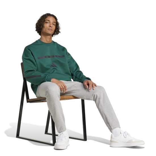 Adidas Мъжка Блуза Обло Деколте Z.n.e. Crew Sweatshirt Mens Зелено Мъжки горнища на анцуг