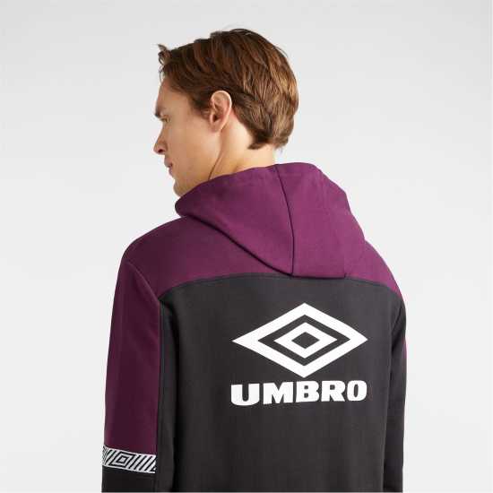 Umbro Style Club Hdy Sn42 Black/Purple Мъжки суитчъри и блузи с качулки