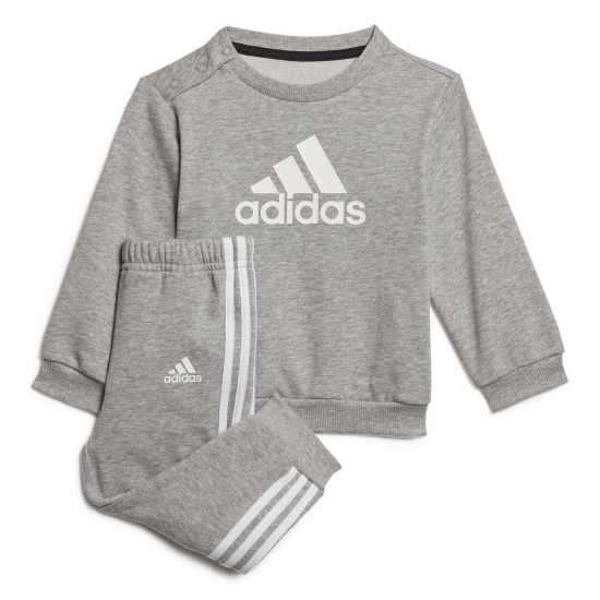 Adidas Infants Bos Jog French Terry Set Сиво/Бяло Детски спортни екипи