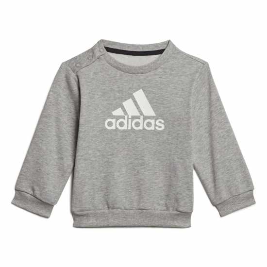 Adidas Infants Bos Jog French Terry Set Сиво/Бяло Детски спортни екипи