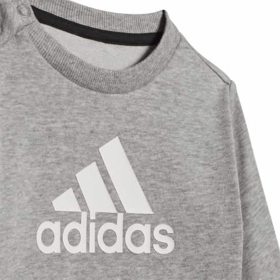Adidas Infants Bos Jog French Terry Set Сиво/Бяло Детски спортни екипи