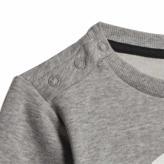 Adidas Infants Bos Jog French Terry Set Сиво/Бяло Детски спортни екипи