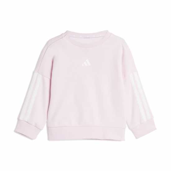 Adidas Infants Bos Jog French Terry Set Розово/Бяло Adidas Infants Bos Jog French Terry Set Розово/Бяло