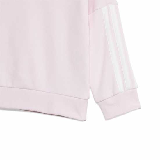 Adidas Infants Bos Jog French Terry Set Розово/Бяло Adidas Infants Bos Jog French Terry Set Розово/Бяло