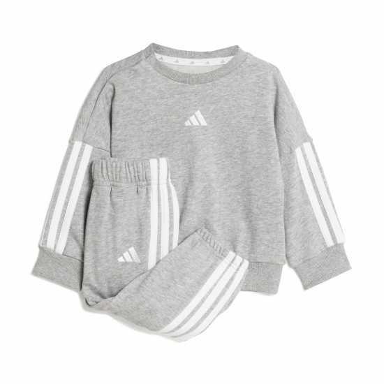 Adidas Infants Bos Jog French Terry Set Grey/White Детски спортни екипи