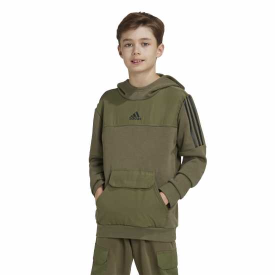 Adidas Utility Hoodie Juniors Хаки Детски суитчъри и блузи с качулки