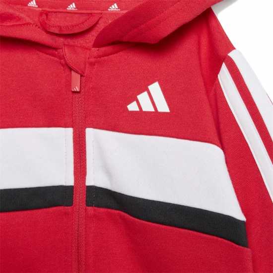 Adidas Екип Невръстни Деца Tiberio 3-Stripes Colorblock Fleece Track Suit Infants Червен/Черен 