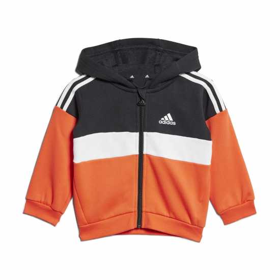 Adidas Екип Невръстни Деца Tiberio 3-Stripes Colorblock Fleece Track Suit Infants Черно/Червено Детски спортни екипи