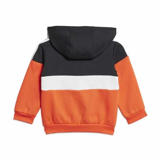 Adidas Екип Невръстни Деца Tiberio 3-Stripes Colorblock Fleece Track Suit Infants Черно/Червено Детски спортни екипи