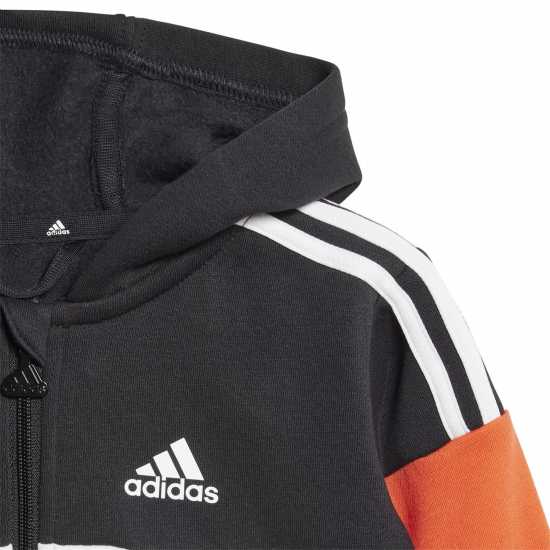 Adidas Екип Невръстни Деца Tiberio 3-Stripes Colorblock Fleece Track Suit Infants Черно/Червено Детски спортни екипи