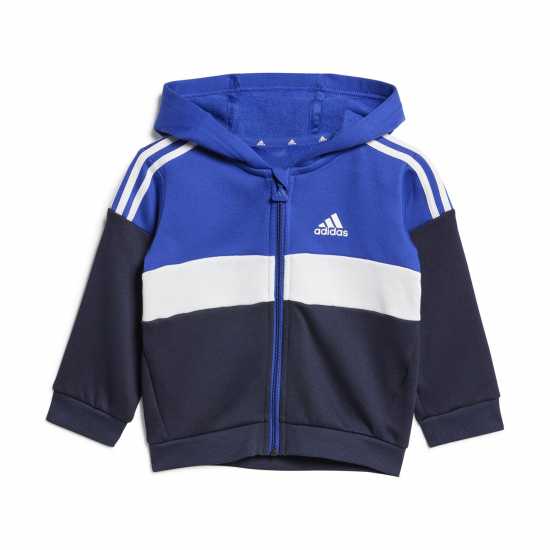 Детски спортни екипи Adidas Екип Невръстни Деца Tiberio 3-Stripes Colorblock Fleece Track Suit Infants Синьо/Сиво Adidas Екип Невръстни Деца Tiberio 3-Stripes Colorblock Fleece Track Suit Infants Синьо/Сиво Детски спортни екипи