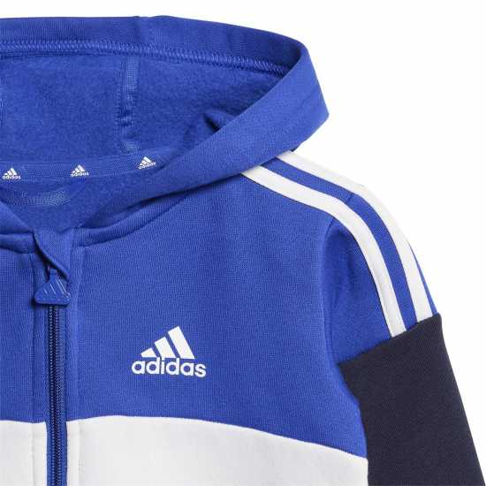 Детски спортни екипи Adidas Екип Невръстни Деца Tiberio 3-Stripes Colorblock Fleece Track Suit Infants Синьо/Сиво Adidas Екип Невръстни Деца Tiberio 3-Stripes Colorblock Fleece Track Suit Infants Синьо/Сиво Детски спортни екипи